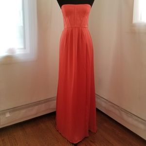 BCBGMAXAZRIA Coral Strapless Dress